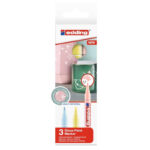Marcadores Edding Tinta Opaca Brillante Pastel 751 x 3